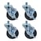 Bk Resources 4-inch Threaded Stem Casters, Gray Rubber Wheels, Top Lock Brake, 300lb Capacity, 4PK 4SBR-6ST-GR-PS4 - alternate 1
